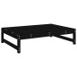 vidaXL Poggiapiedi da Giardino 120x80 cm Legno Massello di Pino Nero vidaXL Poggiapiedi da Giardino 120x80 cm Legno Massello di Pino Nero