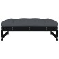 vidaXL Poggiapiedi da Giardino 120x80 cm Legno Massello di Pino Nero vidaXL Poggiapiedi da Giardino 120x80 cm Legno Massello di Pino Nero