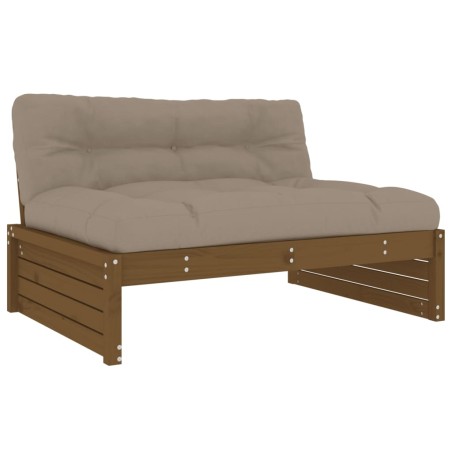 vidaXL Divano Centrale 120x80 cm in Legno Massello di Pino Miele