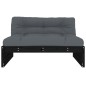 vidaXL Divano Centrale 120x80 cm in Legno Massello di Pino Nero vidaXL Divano Centrale 120x80 cm in Legno Massello di Pino Nero