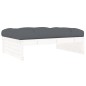 vidaXL Poggiapiedi da Giardino 120x80 cm Legno Massello di Pino Bianco vidaXL Poggiapiedi da Giardino 120x80 cm Legno Massello di Pino Bianco