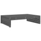 vidaXL Poggiapiedi da Giardino 120x80 cm Legno Massello di Pino Grigio vidaXL Poggiapiedi da Giardino 120x80 cm Legno Massello di Pino Grigio