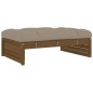 vidaXL Poggiapiedi da Giardino 120x80 cm Legno Massello di Pino Miele vidaXL Poggiapiedi da Giardino 120x80 cm Legno Massello di Pino Miele