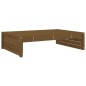 vidaXL Poggiapiedi da Giardino 120x80 cm Legno Massello di Pino Miele vidaXL Poggiapiedi da Giardino 120x80 cm Legno Massello di Pino Miele
