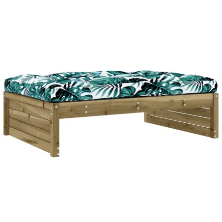 vidaXL Poggiapiedi da Giardino 120x80 cm in Legno Impregnato di Pino