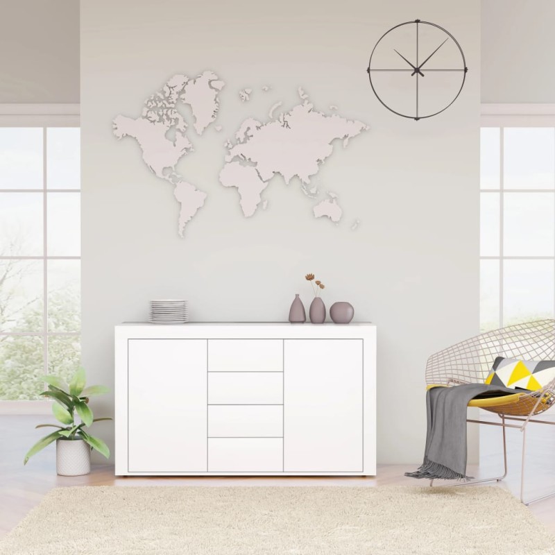 Credenza Bianca 120x36x69 cm in Truciolato Credenza Bianca 120x36x69 cm in Truciolato