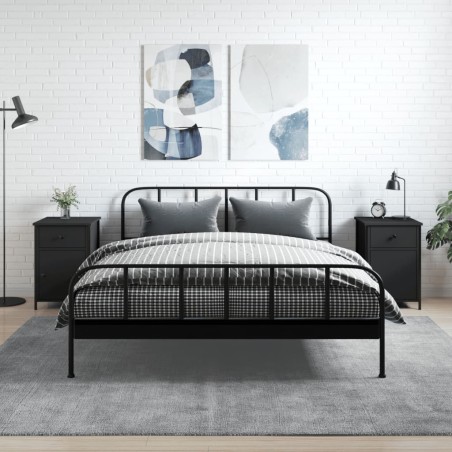 vidaXL Comodini 2 pz Neri 40x42x60 cm in Legno Multistrato