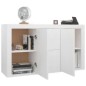 Credenza Bianca 120x36x69 cm in Truciolato Credenza Bianca 120x36x69 cm in Truciolato