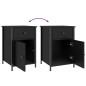 vidaXL Comodini 2 pz Neri 40x42x60 cm in Legno Multistrato