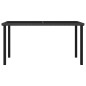 Tavolo da Pranzo da Giardino Nero 140x70x73 cm in Polyrattan Tavolo da Pranzo da Giardino Nero 140x70x73 cm in Polyrattan