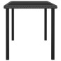 Tavolo da Pranzo da Giardino Nero 140x70x73 cm in Polyrattan Tavolo da Pranzo da Giardino Nero 140x70x73 cm in Polyrattan