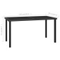 Tavolo da Pranzo da Giardino Nero 140x70x73 cm in Polyrattan Tavolo da Pranzo da Giardino Nero 140x70x73 cm in Polyrattan