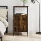 vidaXL Comodino Rovere Fumo 41x31x80 cm Legno Multistrato