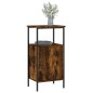 vidaXL Comodino Rovere Fumo 41x31x80 cm Legno Multistrato