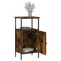 vidaXL Comodino Rovere Fumo 41x31x80 cm Legno Multistrato