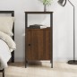 vidaXL Comodino Rovere Marrone 41x31x80 cm in Legno Multistrato