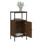 vidaXL Comodino Rovere Marrone 41x31x80 cm in Legno Multistrato