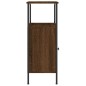 vidaXL Comodino Rovere Marrone 41x31x80 cm in Legno Multistrato