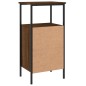 vidaXL Comodino Rovere Marrone 41x31x80 cm in Legno Multistrato