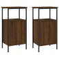 vidaXL Comodini 2 pz Rovere Marrone 41x31x80 cm in Legno Multistrato vidaXL Comodini 2 pz Rovere Marrone 41x31x80 cm in Legno Multistrato