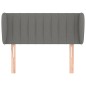 Testiera ad Orecchio Grigio Scuro 103x23x78/88 cm in Tessuto