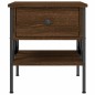 vidaXL Comodino Rovere Marrone 40x42x45 cm in Legno Multistrato