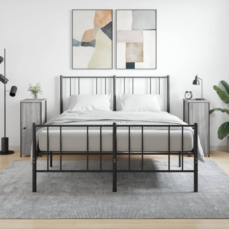 vidaXL Comodini 2 pz Grigio Sonoma 32x42x80 cm in Legno Multistrato vidaXL Comodini 2 pz Grigio Sonoma 32x42x80 cm in Legno Multistrato