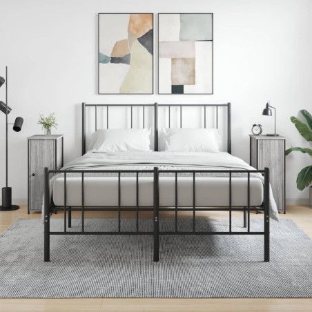 vidaXL Comodini 2 pz Grigio Sonoma 32x42x80 cm in Legno Multistrato