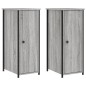 vidaXL Comodini 2 pz Grigio Sonoma 32x42x80 cm in Legno Multistrato vidaXL Comodini 2 pz Grigio Sonoma 32x42x80 cm in Legno Multistrato