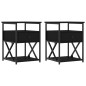 vidaXL Comodini 2 pz Neri 40x42x55 cm in Legno Multistrato vidaXL Comodini 2 pz Neri 40x42x55 cm in Legno Multistrato