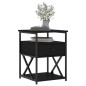 vidaXL Comodini 2 pz Neri 40x42x55 cm in Legno Multistrato vidaXL Comodini 2 pz Neri 40x42x55 cm in Legno Multistrato