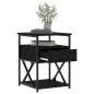 vidaXL Comodini 2 pz Neri 40x42x55 cm in Legno Multistrato vidaXL Comodini 2 pz Neri 40x42x55 cm in Legno Multistrato
