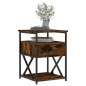 vidaXL Comodino Rovere Fumo 40x42x55 cm Legno Multistrato vidaXL Comodino Rovere Fumo 40x42x55 cm Legno Multistrato