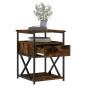 vidaXL Comodino Rovere Fumo 40x42x55 cm Legno Multistrato vidaXL Comodino Rovere Fumo 40x42x55 cm Legno Multistrato