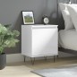 vidaXL Comodino Bianco Lucido 40x30x50 cm in Legno Multistrato vidaXL Comodino Bianco Lucido 40x30x50 cm in Legno Multistrato