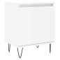 vidaXL Comodino Bianco Lucido 40x30x50 cm in Legno Multistrato vidaXL Comodino Bianco Lucido 40x30x50 cm in Legno Multistrato