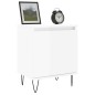 vidaXL Comodino Bianco Lucido 40x30x50 cm in Legno Multistrato vidaXL Comodino Bianco Lucido 40x30x50 cm in Legno Multistrato