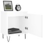vidaXL Comodino Bianco Lucido 40x30x50 cm in Legno Multistrato vidaXL Comodino Bianco Lucido 40x30x50 cm in Legno Multistrato