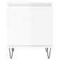 vidaXL Comodino Bianco Lucido 40x30x50 cm in Legno Multistrato vidaXL Comodino Bianco Lucido 40x30x50 cm in Legno Multistrato