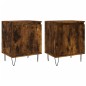 vidaXL Comodini Rovere Fumo 2 pz 40x30x50 cm in Legno Multistrato vidaXL Comodini Rovere Fumo 2 pz 40x30x50 cm in Legno Multistrato