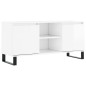 vidaXL Mobile Porta TV Bianco Lucido 104x35x50 cm in Legno Multistrato