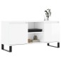 vidaXL Mobile Porta TV Bianco Lucido 104x35x50 cm in Legno Multistrato
