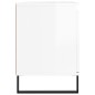 vidaXL Mobile Porta TV Bianco Lucido 104x35x50 cm in Legno Multistrato