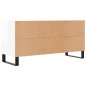 vidaXL Mobile Porta TV Bianco Lucido 104x35x50 cm in Legno Multistrato
