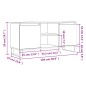 vidaXL Mobile Porta TV Bianco Lucido 104x35x50 cm in Legno Multistrato