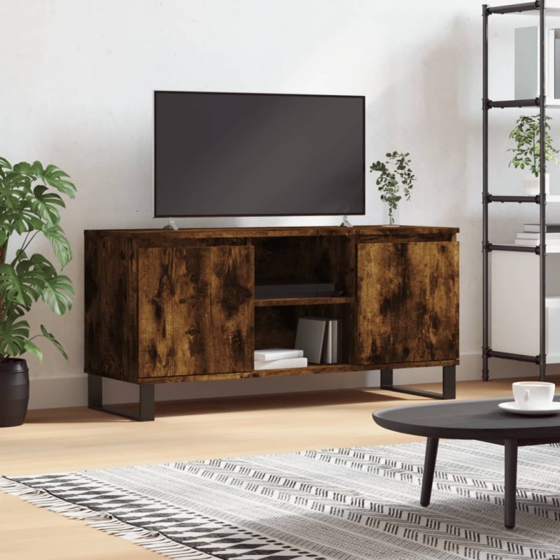 vidaXL Mobile Porta TV Rovere Fumo 104x35x50 cm in Legno Multistrato vidaXL Mobile Porta TV Rovere Fumo 104x35x50 cm in Legno Multistrato