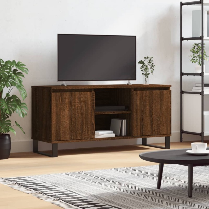 vidaXL Mobile TV Rovere Marrone 104x35x50 cm in Legno Multistrato vidaXL Mobile TV Rovere Marrone 104x35x50 cm in Legno Multistrato