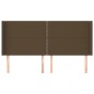 Testiera ad Orecchio Marrone Scuro 203x16x118/128 cm in Tessuto