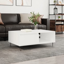 vidaXL Tavolino da Salotto Bianco 90x60x35 cm in Legno Multistrato