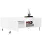 vidaXL Tavolino da Salotto Bianco 90x60x35 cm in Legno Multistrato